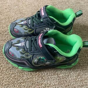 Monster jam boy shoes grave digger